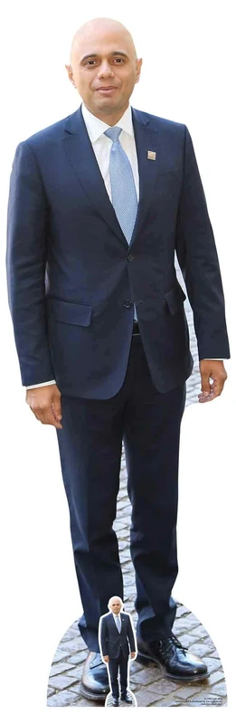 STAR CUTOUTS SC1448 Sajid Javid Lifesize Cardboard Cutout – UK Politician Display, Party Decoration & Event Prop