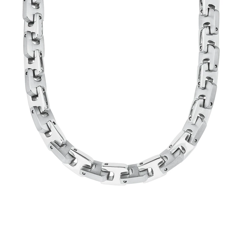 s.Oliver Necklace Men Sets, 48+2,5 cm, Silver, Comes in jewelry gift box, 2026148