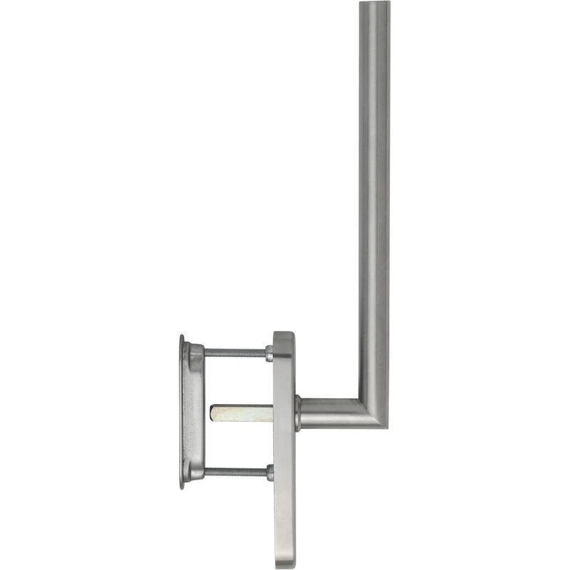 Hoppe Amsterdam Lever Lock Set with Shell Handle Unperforated Length 285 mm Matt Stainless Steel