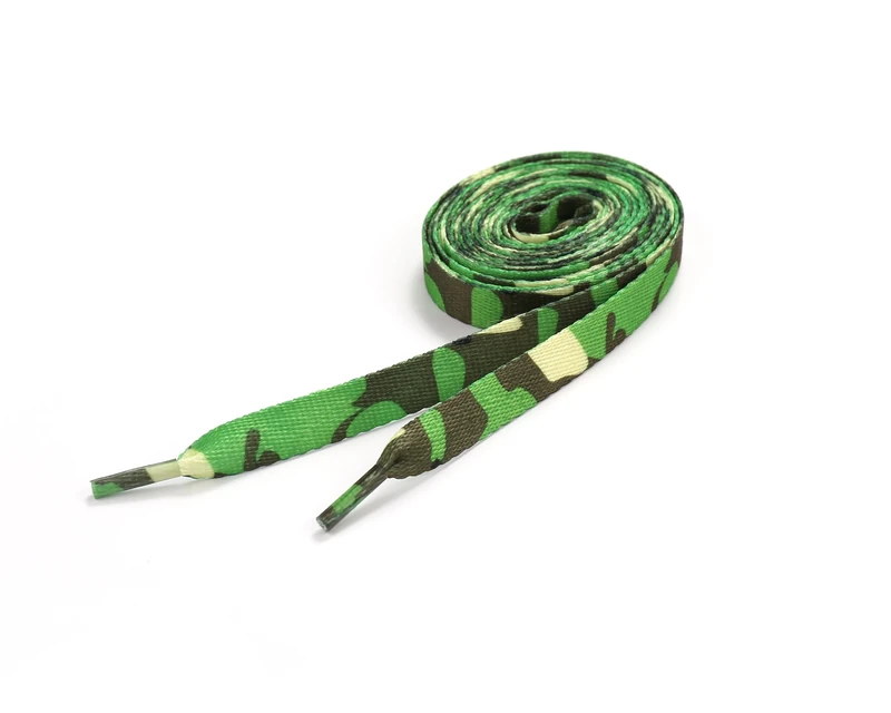 Underground Kulture Camo Shoelaces Flat Coloured Replacement Army Colour For Trainers Sneakers Universal Camouflage Sports Unisex Skate Shoe Laces (11mm x 120cm)