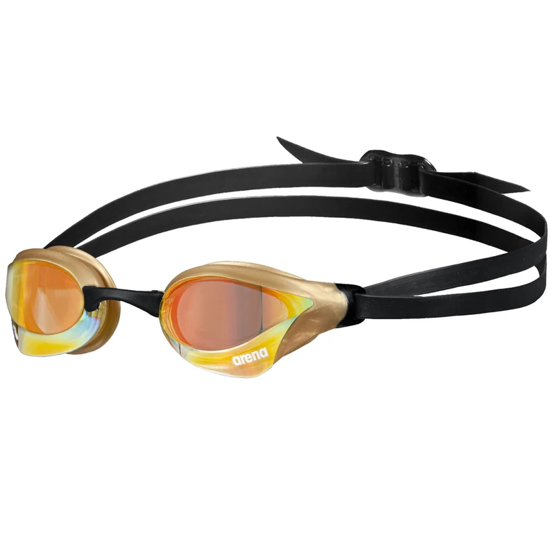 ARENA Cobra Core Swipe Mirror Unisex Adult Racing Swimming Goggles, Swimming Pool Goggles with Curved Mirror Lenses, Anti-Fog, UV Protection, 5 Interchangeable Nose Bridges