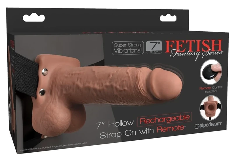 Fetish Fantasy Series Hollow Vibrating Strap-On, 18 cm, Medium, 424 g 3391-22