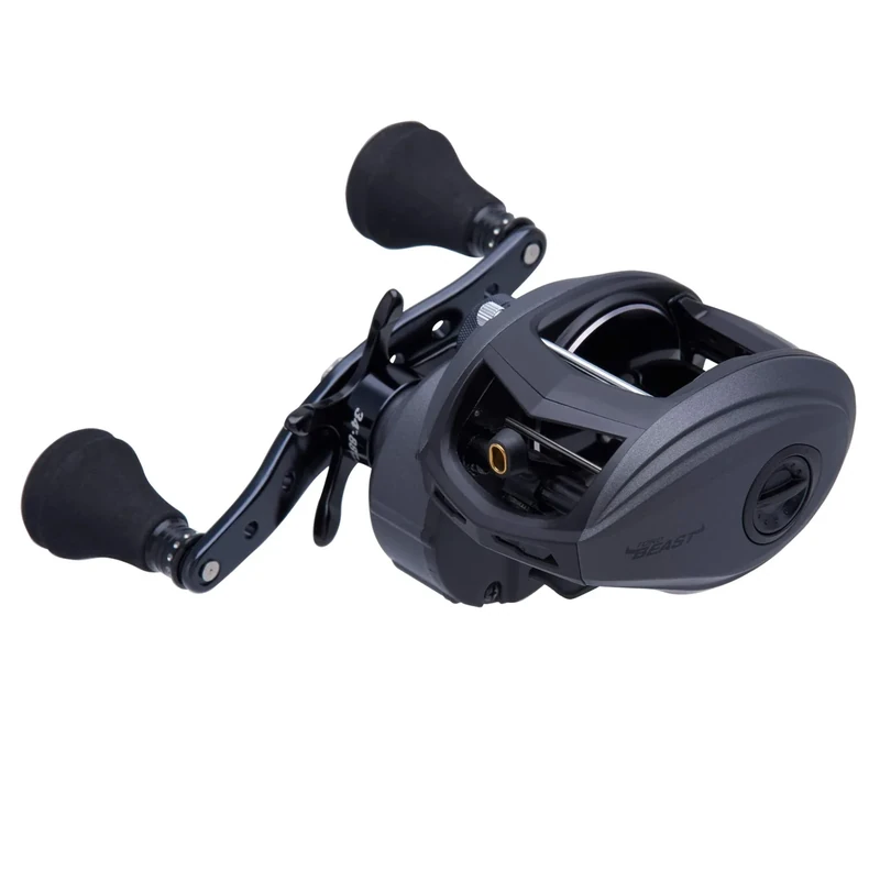 Abu Garcia Revo Toro Beast Low Profile, Fishing Reel, Low Profile Baitcast Reels, Predator Fishing, Pike, Catfish, Unisex, Black, 60LP | Left Hand | 6.2:1