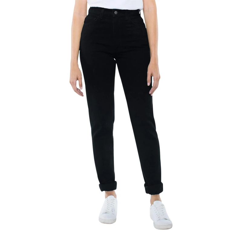 American Apparel Women's High-Waist Jean, Black, 28W x 32L