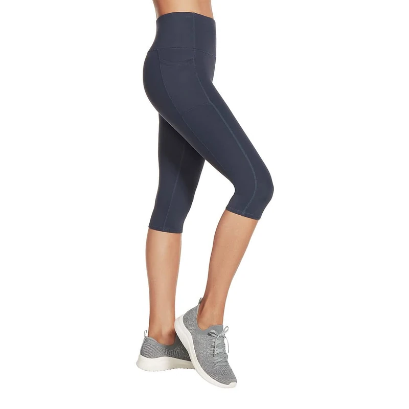 Skechers Women's Gowalk High Waisted Capri Leggings, Navy, XXL UK