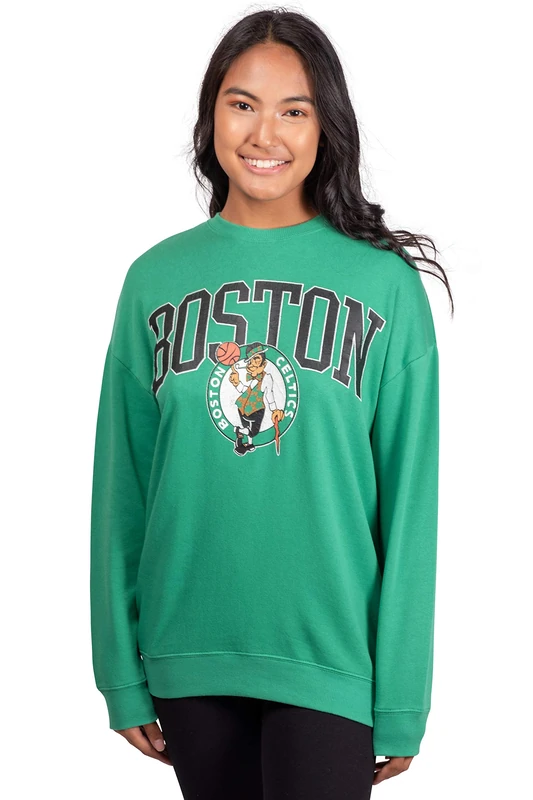 Ultra Game Women's Extra Soft Fleece Distressed Oversized Pullover Sweatshirt, Team Color, L - Image 1