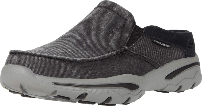 Skechers Men's Creston-Slip on Canvas Loafer, Black, 8.5 - Image 1