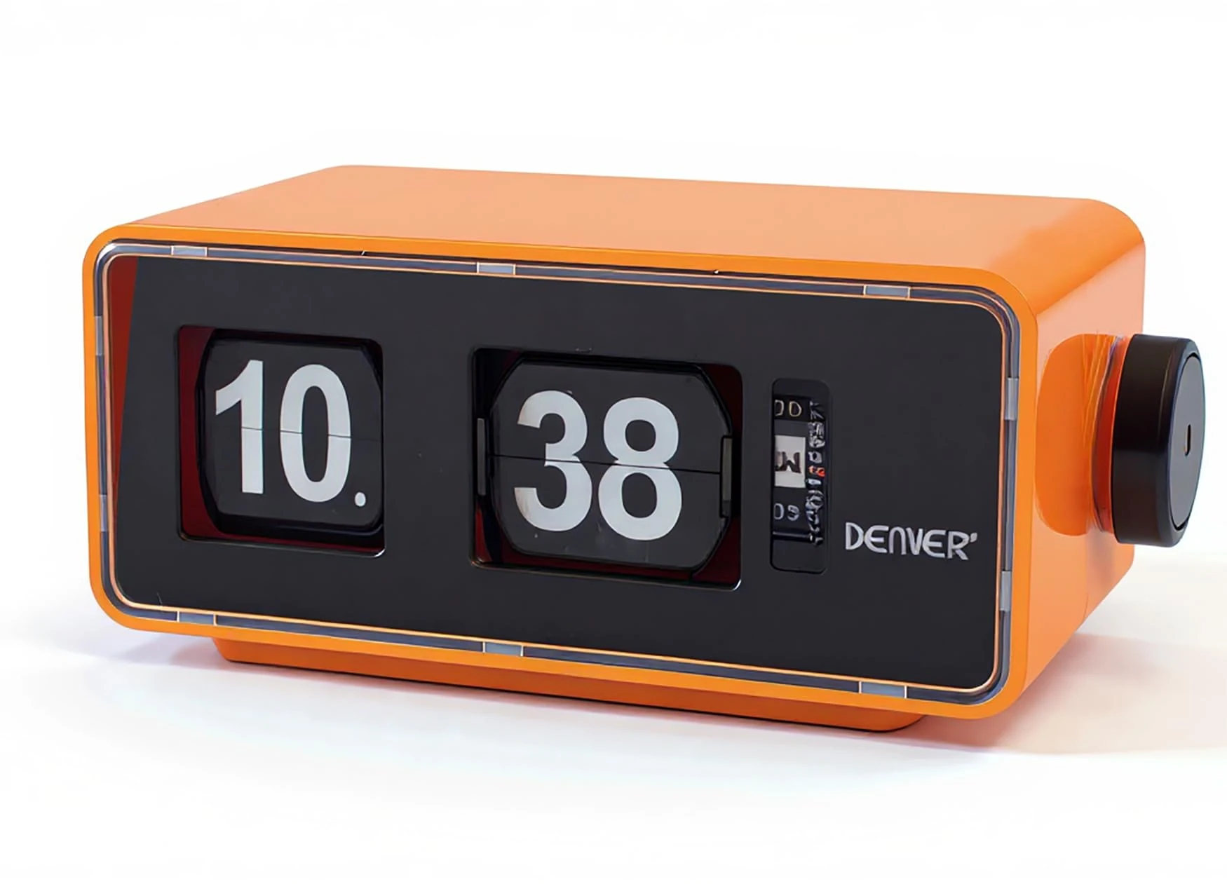 Denver Flip Desk Clock - Flip Clock Retro Alarm - Perfect for Retro Decor - FM Radio Alarm - Rock To Snooze Function - CR-425