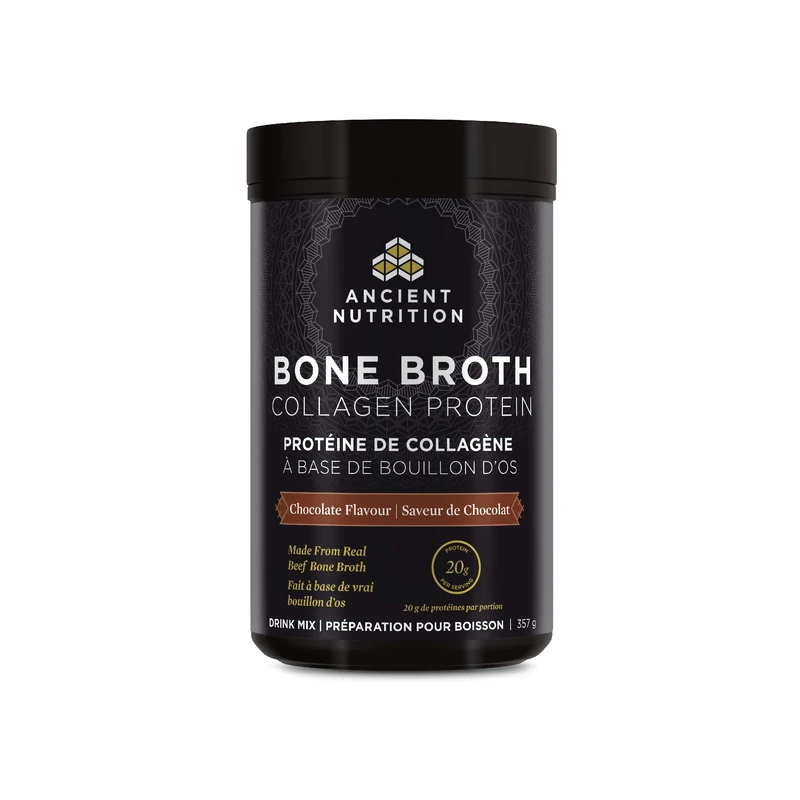 Ancient Nutrition Bone Broth Collagen Protein - Choc 357g
