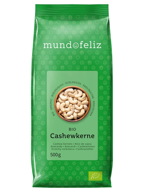 Mundo Feliz - Organic Whole Cashews 2 x 500 g