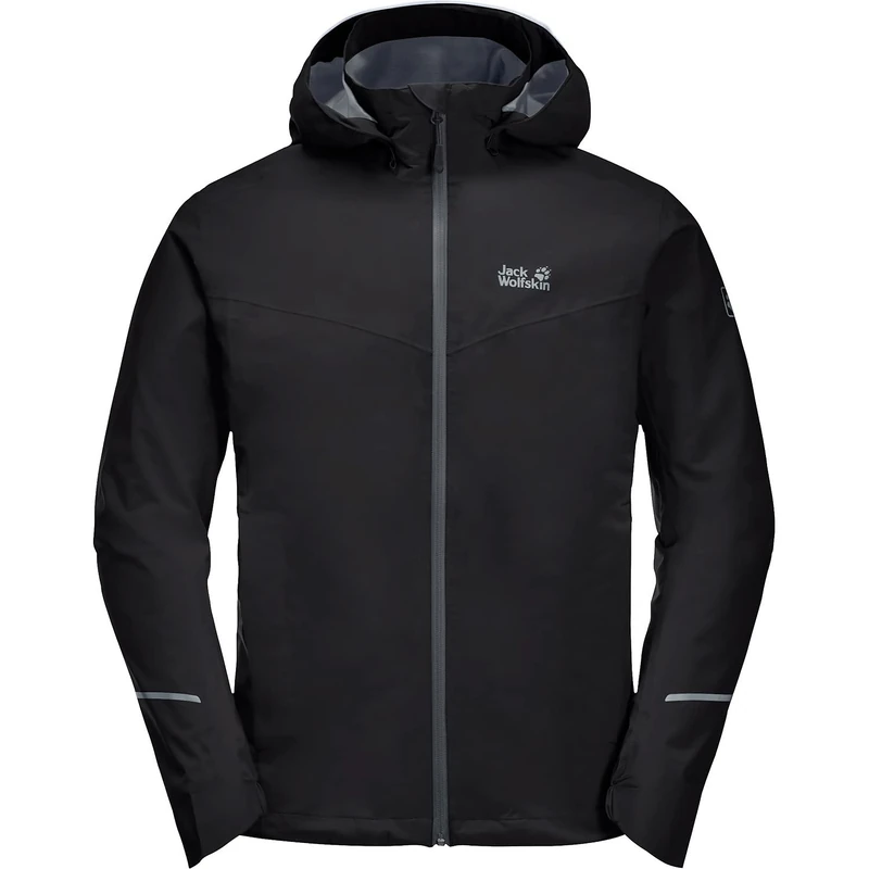 Jack Wolfskin Men's Atlas Tour Raining Jacket - Black, XXXL