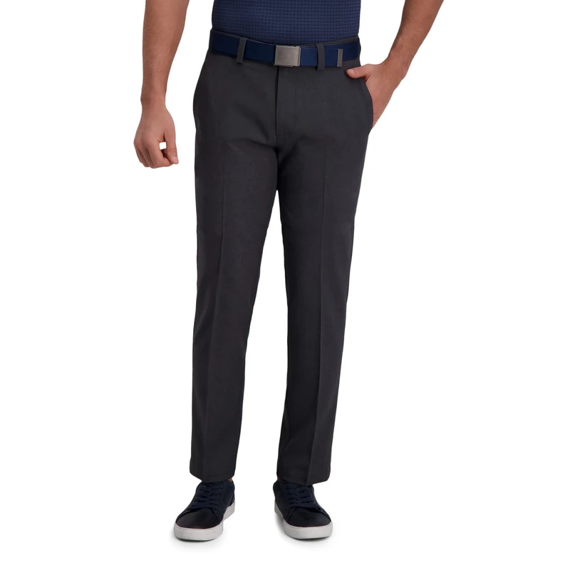 Haggar Men's PLN Cool Right Pant Casual, Dark Grey, 38W x 29L - Image 1