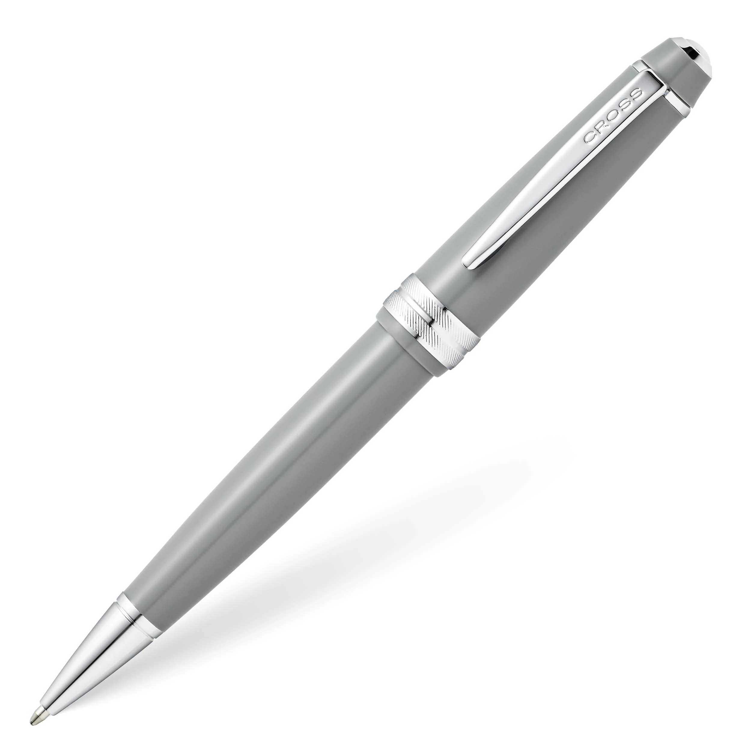 CROSS Bailey Light Polished Grey Resin Ballpoint Pen INCL. Premium Gift Box - Refillable Medium Ball Pen, Glossy Gray