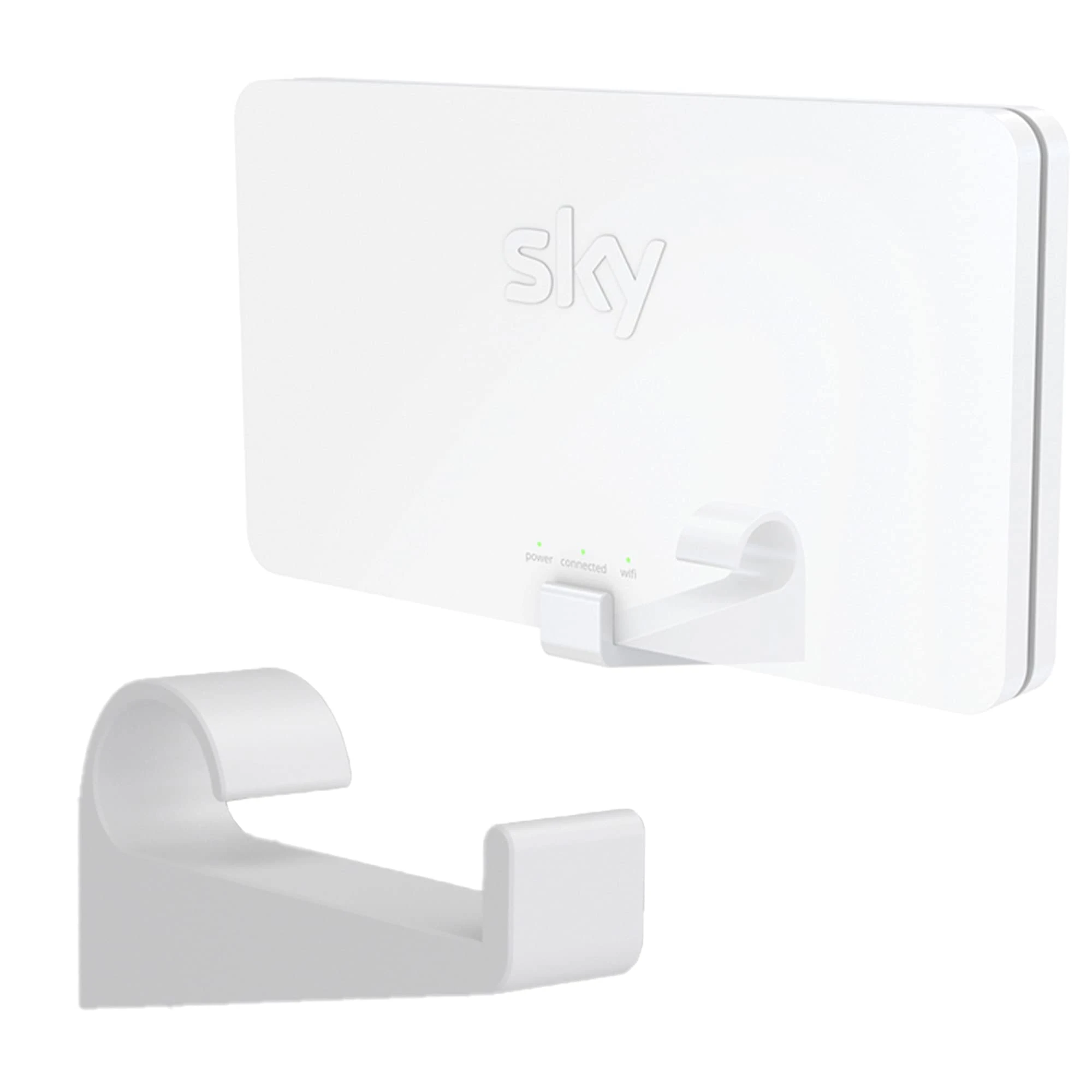 mywallmount Sky Broadband Booster Wall Mount Bracket for Models SE210, SE210a – Complete with Fixings – Strong Engineering Plastic – White – L8.5xW4.5xD2cm