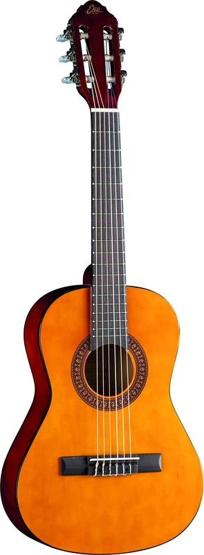 EKO GUITARS - CS-2 NATURAL, Classical Guitar Boards Headbands and Linden Background, Birch Handle and Keyboard, Polished Finish, 1/2 Scale, Natural Color