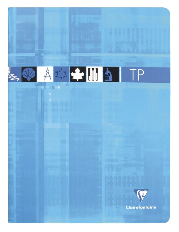 Clairefontaine 3347C Set of 5 Stapled Exercise Books - 24x32 cm - 120 Seyes Ruled Pages 90 g and Plain 125 g - Laminated Card Cover - Random Colours