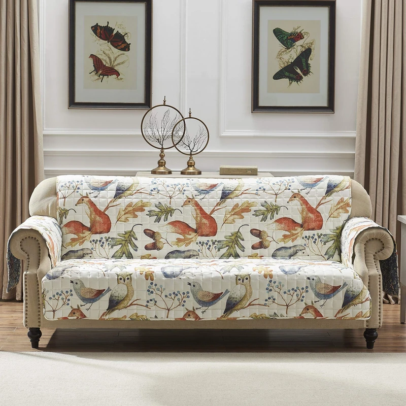 Greenland Home Barefoot Bungalow Willow Slipcover, Sofa, Natural - Image 1