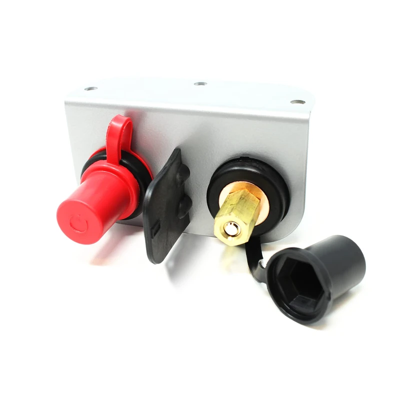 R2X Racing Remote Battery Terminals Car Battery Terminal Jumper Battery Post Terminals Battery Relocation Kit with Heavy Duty Steel Mounting Bracket for UTV ATV Car Trucks RV Tractor Mower Boat - Image 1