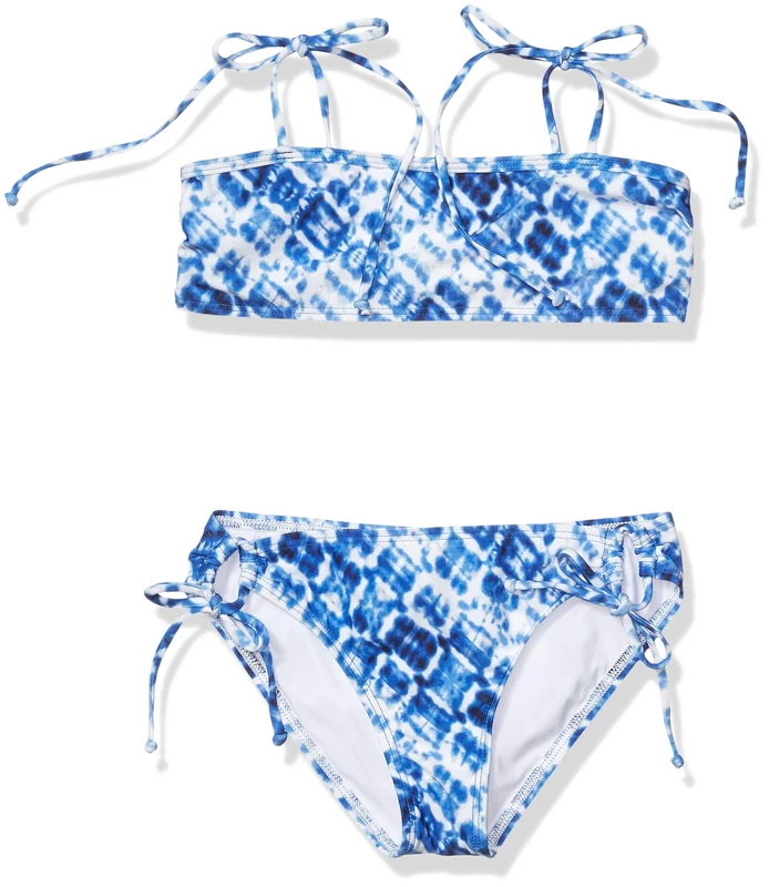 Splendid girlsSG54170Bandeau Bra with Straps and Tunnel Bikini Bottom Two Piece Swimsuit - - 16 - Image 1