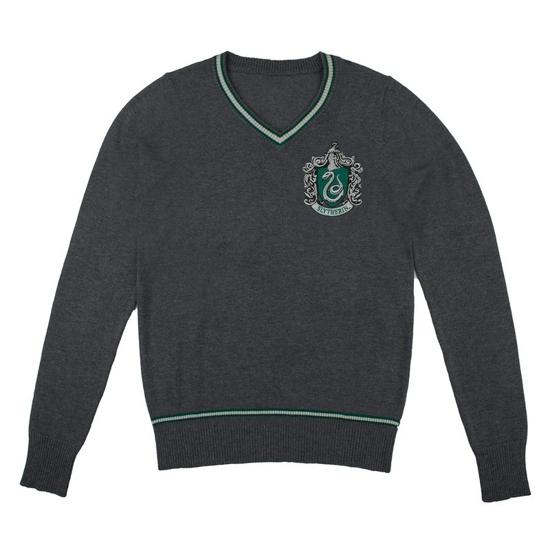 Cinereplicas - Harry Potter - Pull Hogwarts - V-Neck Grey - Slytherin - Large - Image 1