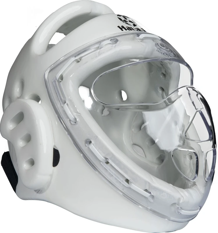 Head Guard with Mask - White, Size S