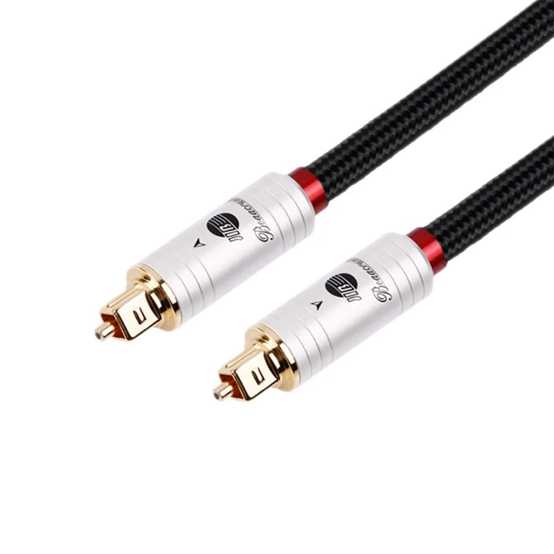 BOAACOUSTIC JIB Audiophile HiFi Digital Fiber Optical Digital Audio Cable, Toslink Cable for Soundbar TV Digital Optical Audio Cable Toslink, Compatible with Samsung, LG, Sony, Xbox 2m
