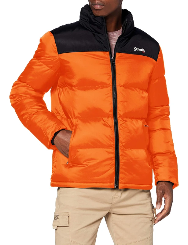 Schott NYC Men's Utah Jacket Not Applicable, Orange, M