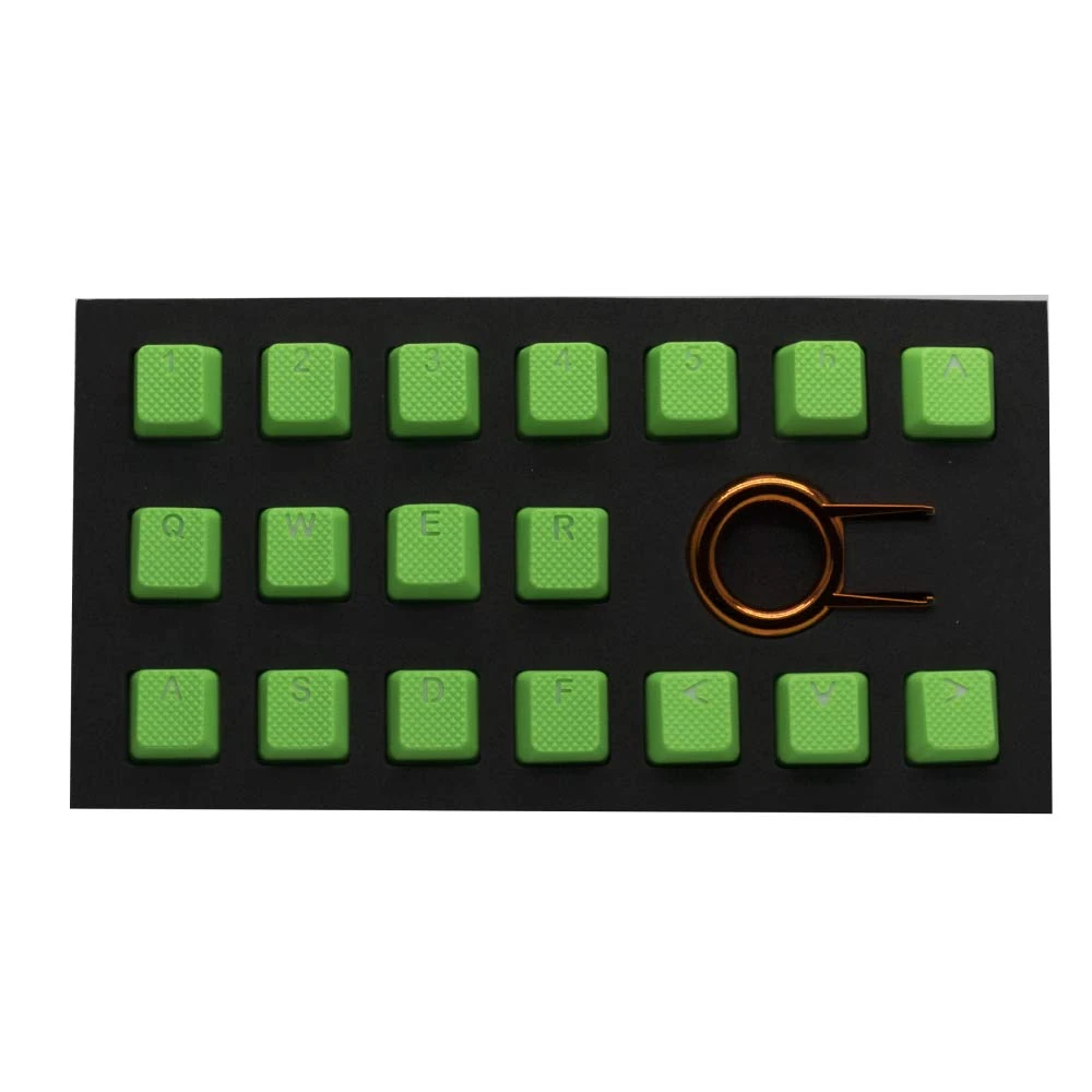 TAI-HAO TPR Rubber Backlit Double Shot - 18 Keys (Neon Green)