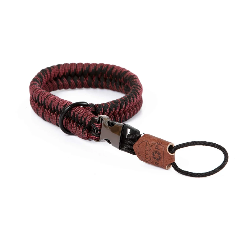 C-Rope Camera Hand Strap The Claw Hand-Woven Paracord Camera Strap with Quick Release System Black/Red