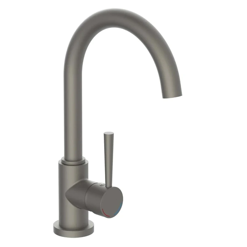 SCHÜTTE Cornwall 79162 Sink Tap for Kitchen Sink Energy-Saving Function 360° Pivoting Ideal for Double Sinks Matte Graphite