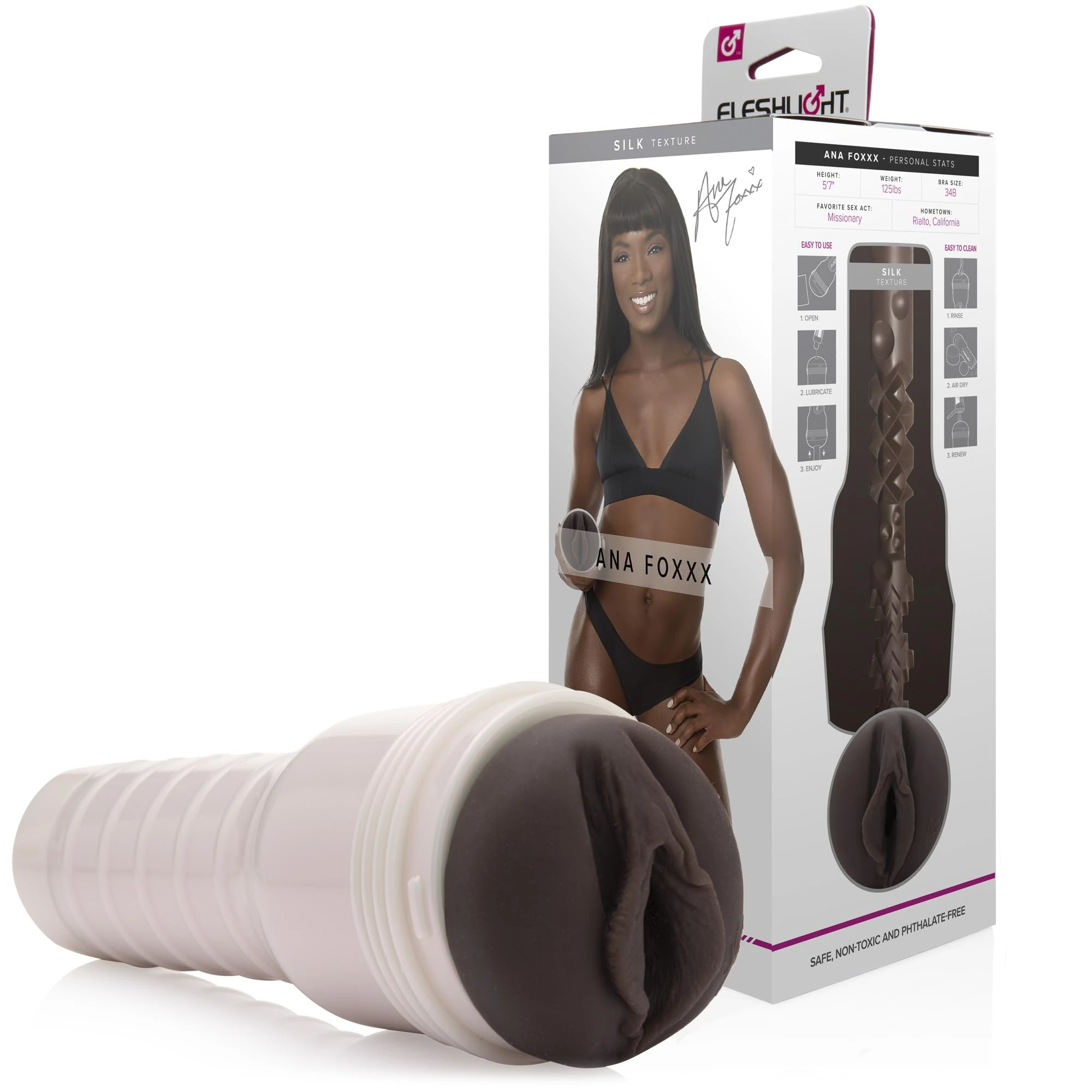 Fleshlight Male Sex Toys Ana Foxxx – The Number One Male Masturbator Sex Toys for Men with Our Fleshlight SuperSkin Pocket Pussy Technology
