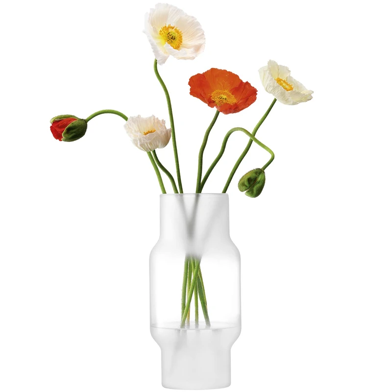 LSA International Mist Vase H30cm Part Frost| 1 Unit | Mouthblown & Handmade Glass | MC10