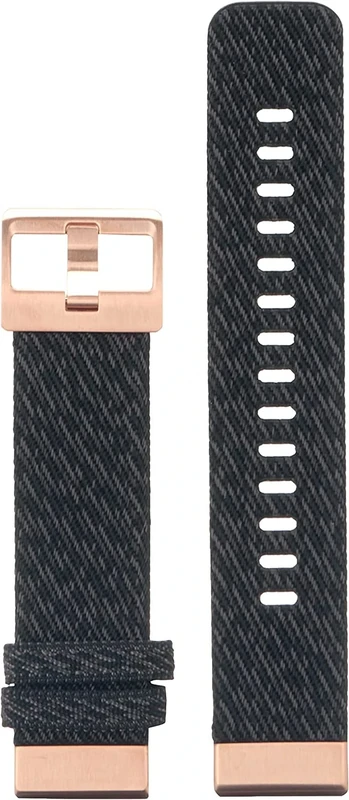 Garmin QuickFit Watch Bands (20mm), suitable for selected fēnix-, epix-, Descent-, D2-, Instinct- and Approach series smartwatches, Original accessory, Heathered Black Nylon with Rose Gold Hardware