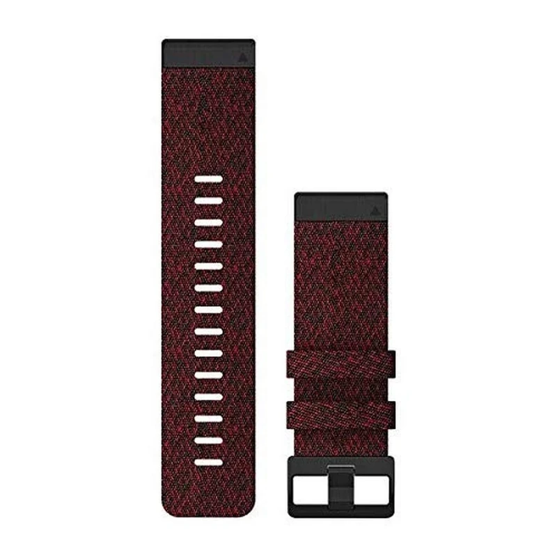 Garmin QuickFit Watch Bands (26mm), suitable for selected fēnix-, epix-, Descent-, D2-, Instinct-, Forerunner- and Tactix series smartwatches, Original accessory, Heathered Red Nylon