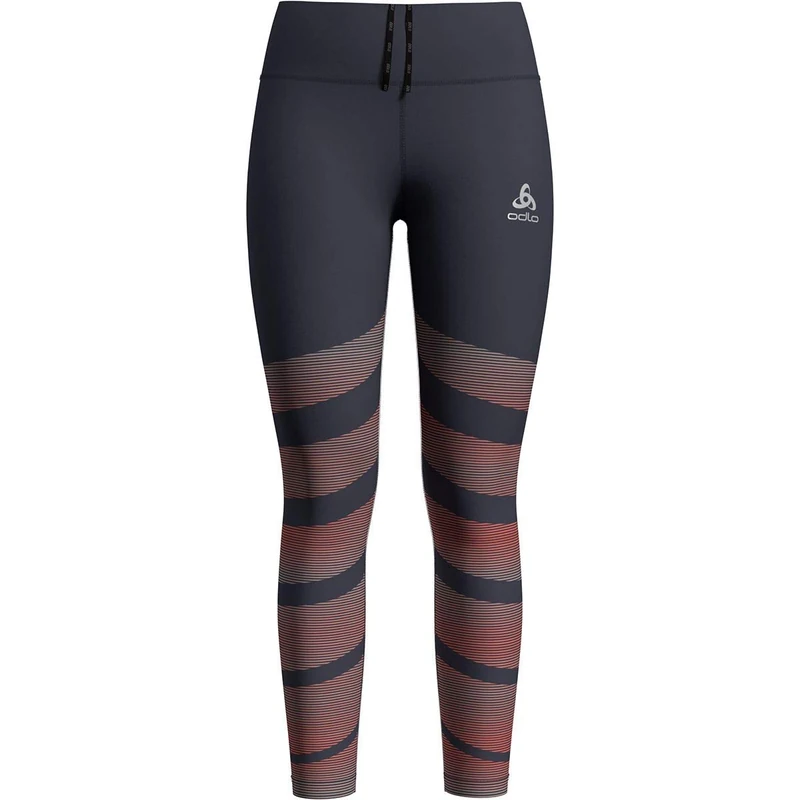 Odlo Tights Zeroweight Women' S Leggings - Odyssey Grey - Placed Print Ss20, X-Small