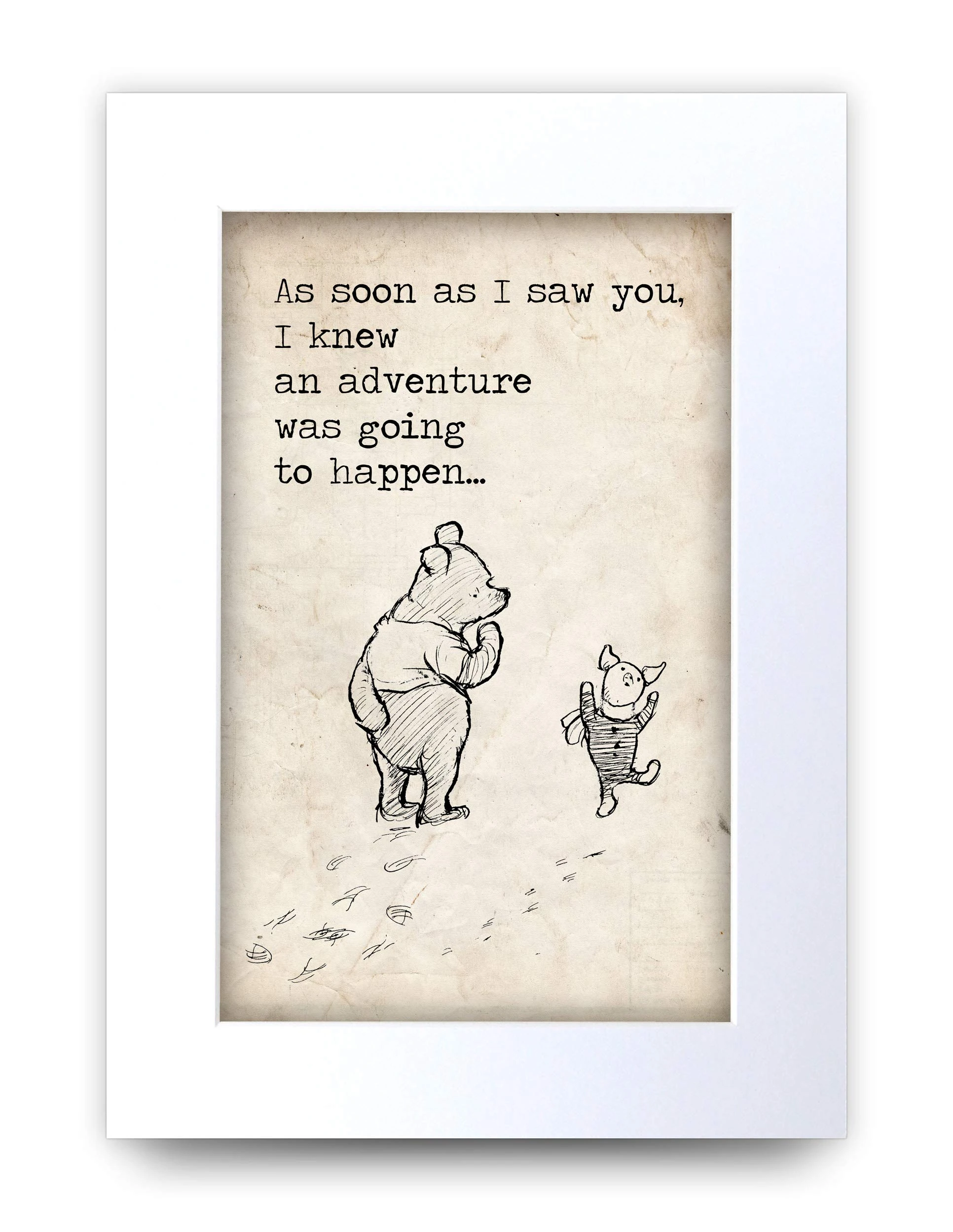 HWC Trading Winnie the Pooh Adventure A4 Printed Quote Nursery Print Baby Shower Room Gifts New Born Bedroom Gift Print Photo Picture Display