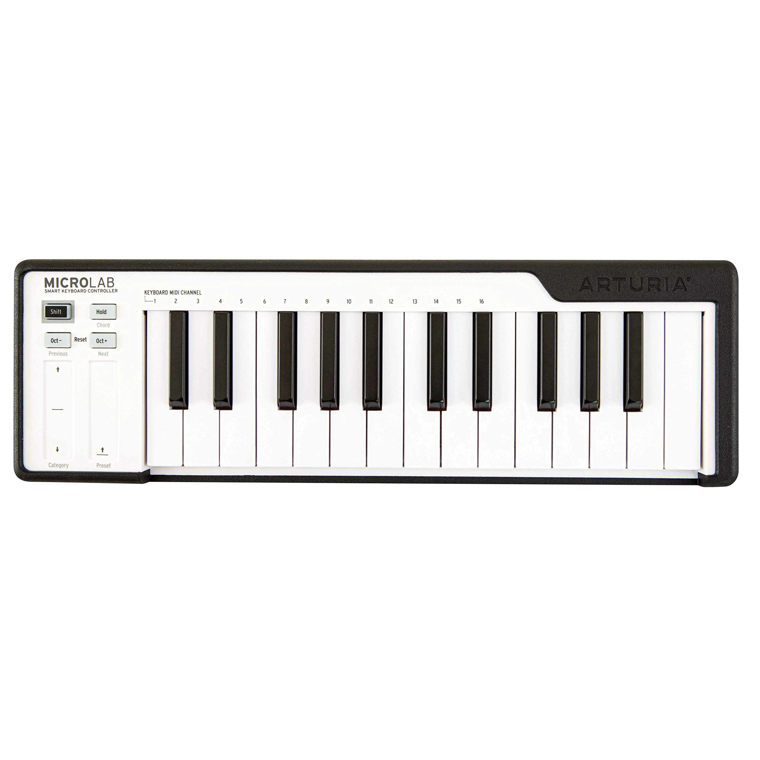 Arturia 230512 MicroLab Black - Compact 25 Note USB Controller Keyboard, 37.0 mm*414.0 mm*130.0 mm
