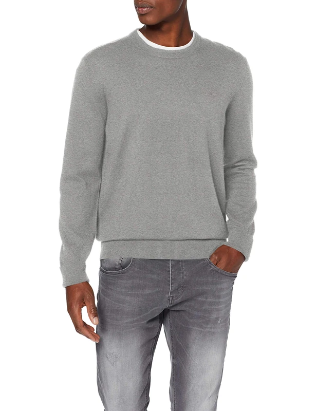 Schott NYC Men's Plbeal1 Pullover Sweater Not Applicable, H Grey, Large