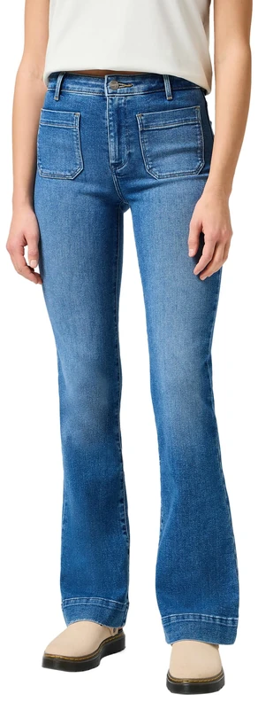 Wrangler Women's Flare Jeans, Black (Raven), 27W x 32L