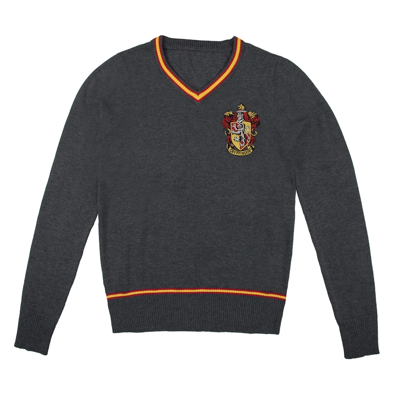 Cinereplicas - Harry Potter - Pull Hogwarts - V-Neck Grey - Gryffindor - XS Kids - Image 1