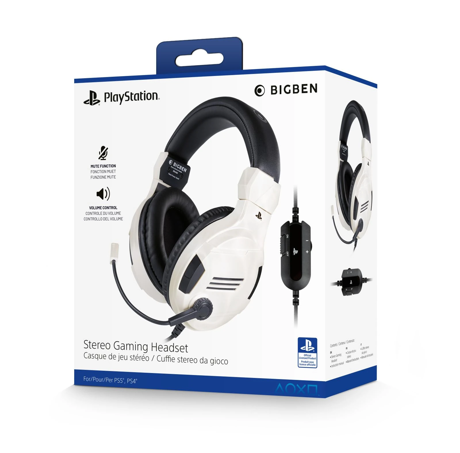 Playstation 4 HW Bigben Stereo Gaming Headset v3 (White)