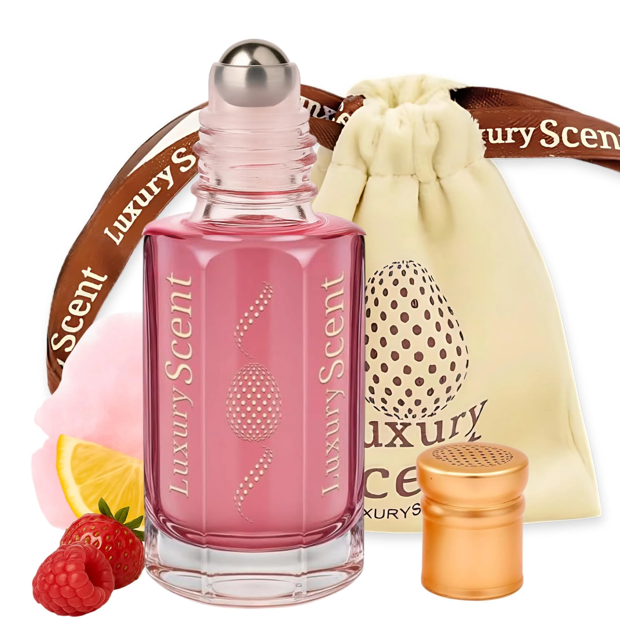 Perfume Oil Candy Roll-On 6ml – Alcohol Free Arabian Oud Attar – Rich Sweet Fruity Long Lasting Premium Fragrance for Women – Raspberry, Vanilla & Caramel Blend, Arabic Inspired Perfume Oil