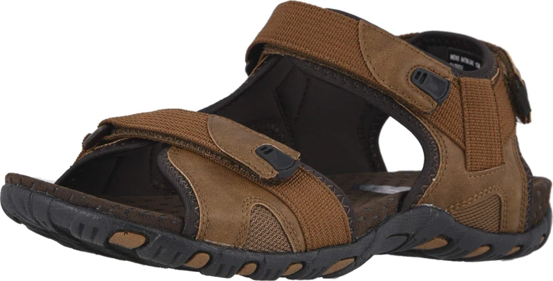 Nunn Bush Men's Rio Bravo Three Strap Outdoor Sport River Sandal with Hook and Loop Closure, Tan, 13 UK