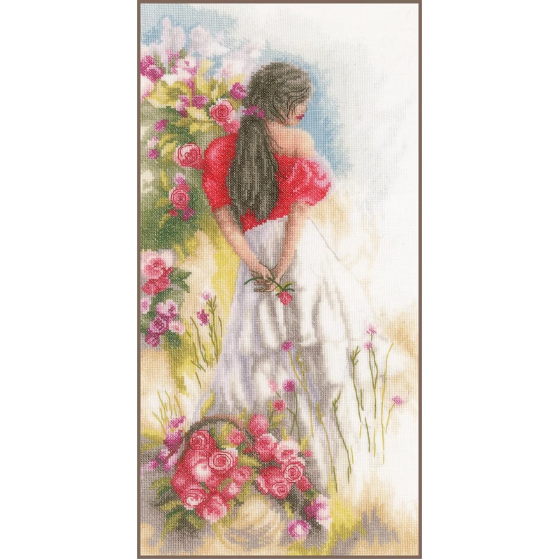 Lanarte PN-0178243 Counted Cross Stitch Kit, Cotton, Multi-Colour, Approx. 20 x 40 cm / 8" x 16"