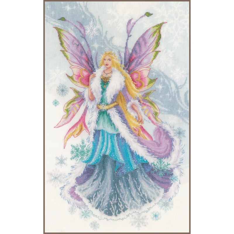 Lanarte PN-0178653 Elf I Counted Cross Stitch Kit, Cotton, Multi-Colour, Approx. 30 x 48 cm / 12" x 19.2"