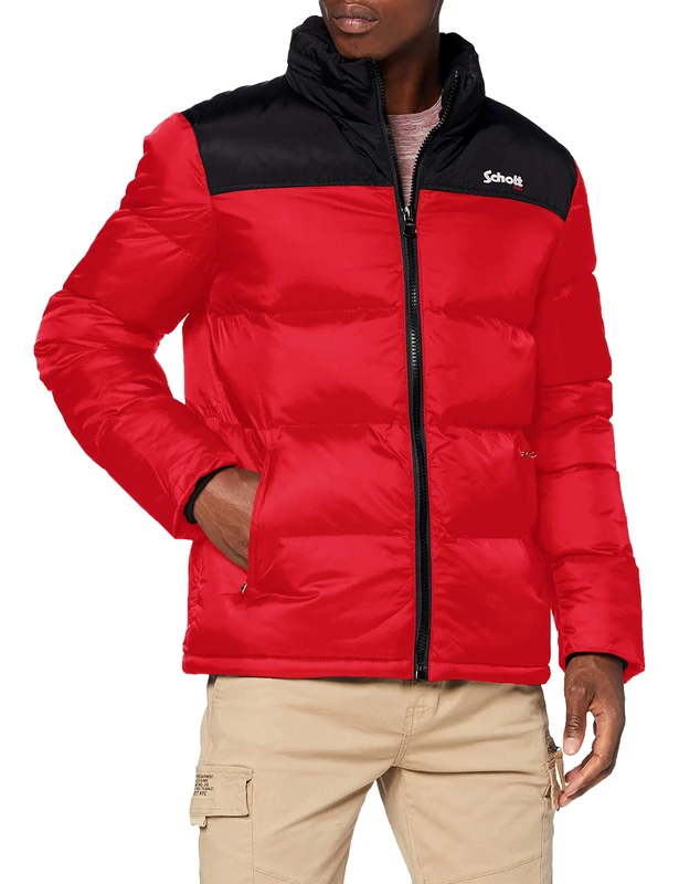 Schott NYC Men's Utah Jacket Not Applicable, Red, S