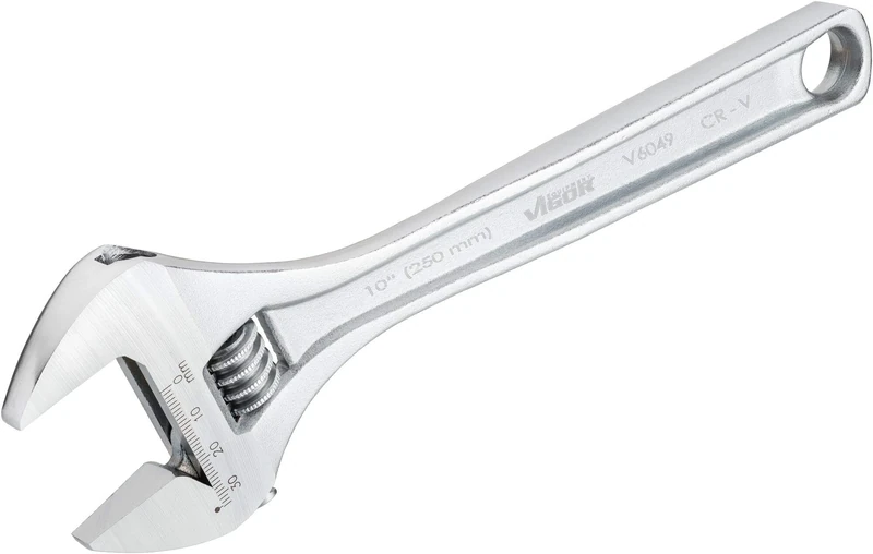 Vigor Adjustable Spanner (Width 0-33 mm) V6049 Silver