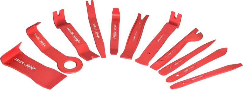 Vigor V1371 Set of 11 Assorted Release Levers in Handy Roll Bag Red