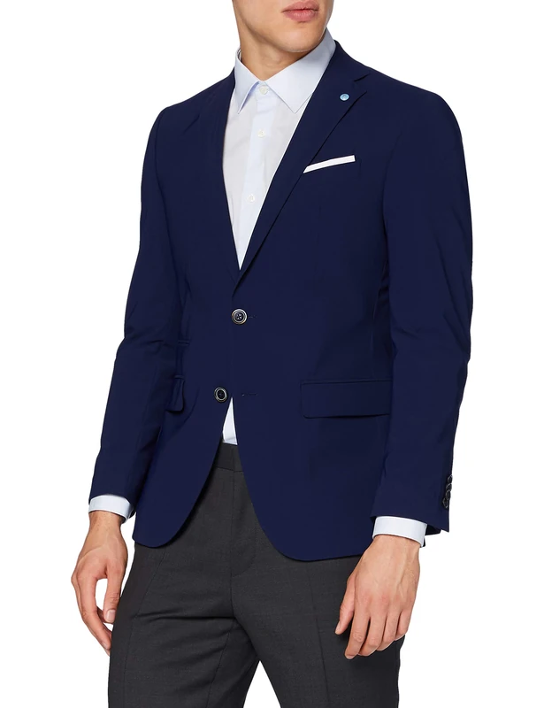 Pierre Cardin Men's Grant-2-ff 810 Blazer, Blue (Garnet 3050), 34R