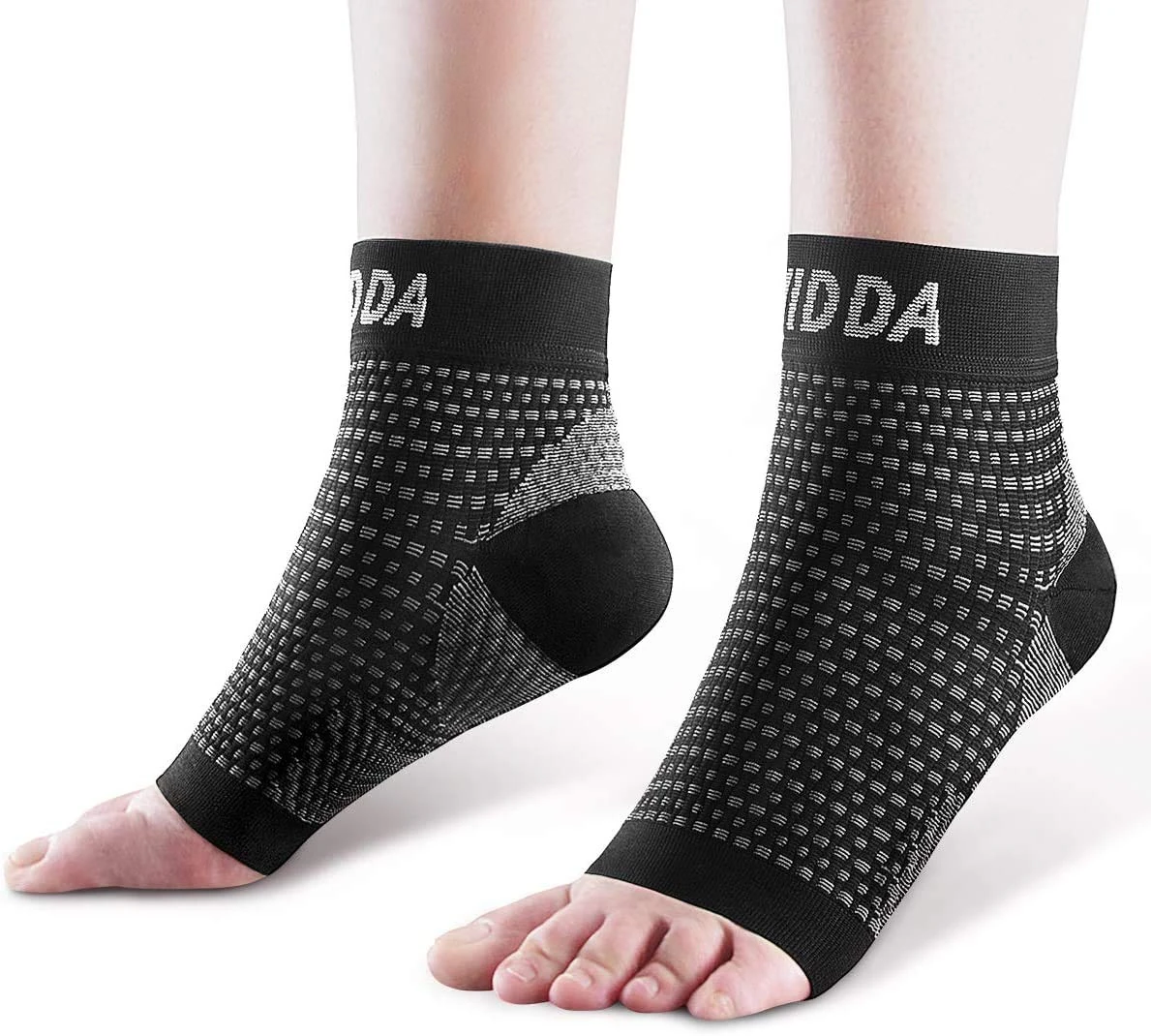 AVIDDA Plantar Fasciitis Socks 1 PAIR, Compression Foot Sleeves for Sport Arthritis Pain Relief, Ankle Supports for Men and Women Black XL